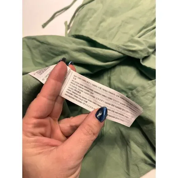 NWT Abercrombie & Fitch Green V-Neckline Midi Dress Size Small - Picture 7 of 8